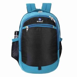blue and black backpack manufactured by carrizo , an OEM backpack manufacturer in mumbai